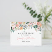 Carte Recette Fête des mariées Florale Jardin Roma (Debout devant)