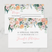 Carte Recette Fête des mariées Florale Jardin Roma (Devant / Derrière)