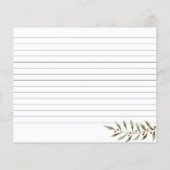 Carte Recette Fête des mariées hiver verdure (Dos)