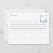 Carte Recette Fête des mariées Monogramme Blanc Bl (Dos)