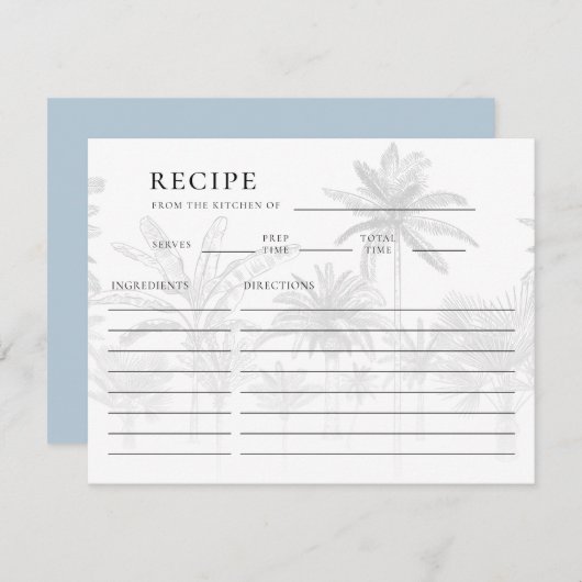 Carte Recette Fête des mariées nautique Coastal Co (Devant / Derrière)