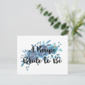 Carte Recette Fête des mariées Rose bleu (Debout devant)