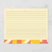 Carte Recette Fête des mariées rose orange jaune r (Dos)