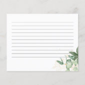 Carte Recette Fête des mariées verte (Dos)