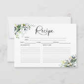 Carte Recette Fête des mariées verte (Devant)