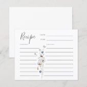 Carte Recette Fleur sauvage Dainty (Devant / Derrière)