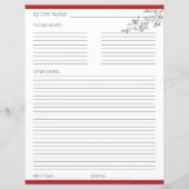 Carte Recette Foliage de Noël et Berries (Devant)