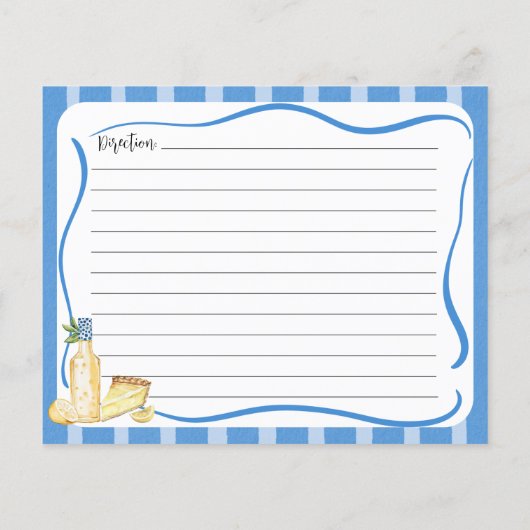 Carte Recette Grandes Bleues et Citrons (Dos)