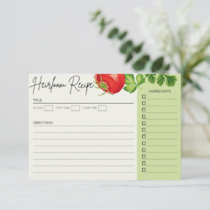 Carte Recette Heirloom