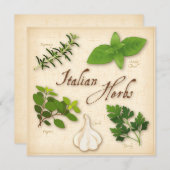 Carte Recette Herbes Italiennes (Devant / Derrière)