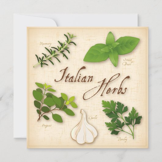 Carte Recette Herbes Italiennes (Devant)