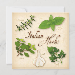 Carte Recette Herbes Italiennes