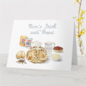 Carte Recette illustrée de pain de soda (Fleur jaune)