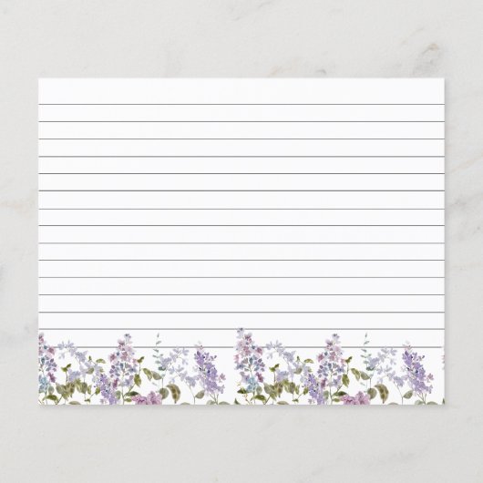 Carte Recette Lavande et Lilacs (Dos)