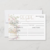 Carte Recette mariage d'aquarelle (Devant)