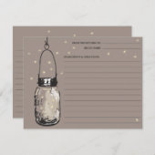 Carte Recette Mason Jar & Fireflies (Devant / Derrière)