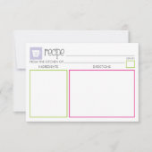 Carte Recette mignonne et colorée (Devant)