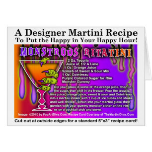 Carte Recette Monstrous Rita Halloween Martini Rec