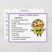 Carte Recette Muffins aux bleuets (Devant / Derrière)