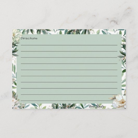 Carte Recette Olive You (Dos)