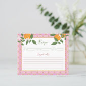 Carte Recette Orange et Carreaux | Décor de cuisin (Debout devant)