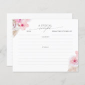 Carte Recette Pampas Grass and Pink Tropical Flowe (Devant / Derrière)