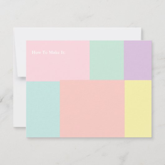 Carte Recette Pastel Retro (Dos)