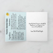 Carte Recette personnalisée d'œufs de Pâques et d'œufs f (Intérieur)