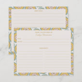 Carte Recette personnalisée Retro Boho Mandala (Devant / Derrière)