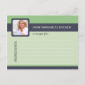 Carte Recette Photo Ovals Retro - Moss (Devant)