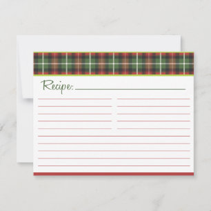 Carte Recette Plaid Noël