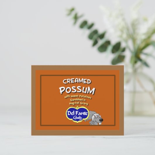 Carte Recette Possum Creamed (Debout devant)