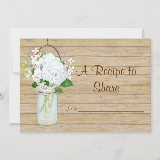 Carte Recette Pot de yaourt en bocal rustique de campagn (Devant)