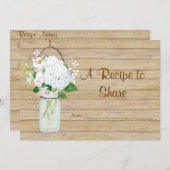 Carte Recette Pot de yaourt en terre cuite Fleur d'hydra (Devant / Derrière)