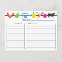 Carte Recette Rétro