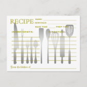 Carte Recette Rétro Colorée Grattée (Devant)