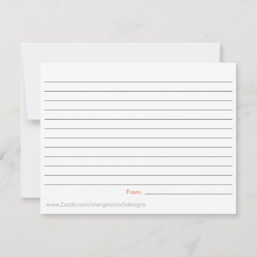 Carte Recette Rétro - Orange (Dos)