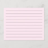 Carte Recette Rétro Rose (Dos)