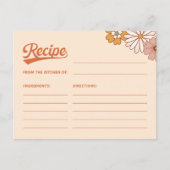 Carte Recette Retro super pour la mariée (Devant)
