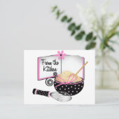 Carte Recette rose et noire (Debout devant)