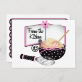 Carte Recette rose et noire (Devant / Derrière)