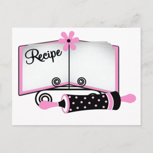 Carte Recette rose et noire (Devant)