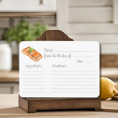 Carte Recette Saumon grillé Aquarelle