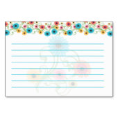 Carte Recette Thé de jardin Fleurs colorées (Dos)