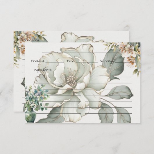 Carte Recette Tranquilité (Devant / Derrière)