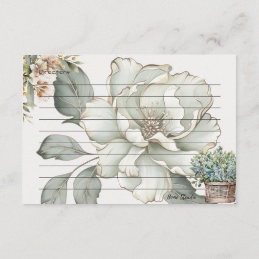 Carte Recette Tranquilité (Dos)