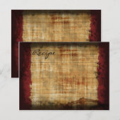 Carte Recette - vieux avec taches (Devant / Derrière)