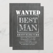 Carte Recherché Best Man Groomsman Funny Proposition (Devant / Derrière)