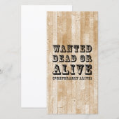 Carte Recherché mort ou vivant (Devant / Derrière)