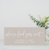 Carte Rechercher votre signature de Mariage de script de (Debout devant)